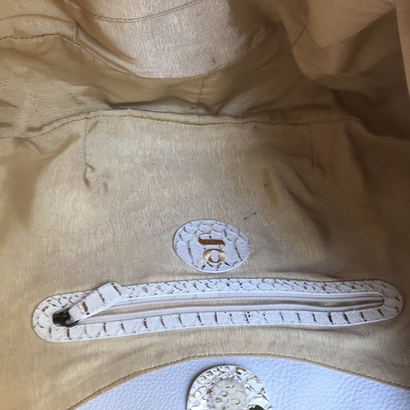 Cole Haan G Series White & Gold Handbag - Picture 8 of 11